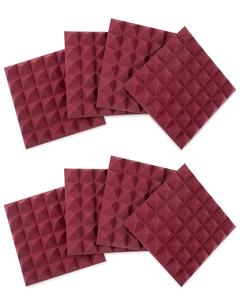 Gator GFW-ACPNL1212PBDY-8PK 8 Pack of Burgundy Acoustic Pyramid Panel, 12 x 12 Inches Cheap Low Shipping Fee