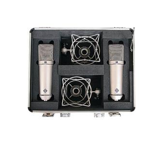Neumann U 87 AI STEREO Factory-Matched Stereo Set includes Two U 87 AI with EA87 in Mic Briefcase Nickel Sale Free Shipping