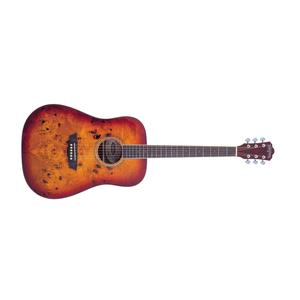 Washburn Deep Forest Burl Dreadnought Acoustic Guitar-Amber Fade Discount Supply