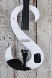 Stagg 4/4 S Shaped Electric Violin Set with White Electric Violin and Soft Case Outlet Manchester