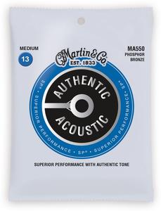 Martin MA550 Authentic Phosphor Bronze Acoustic Guitar Strings - Medium Discount Cheap Online