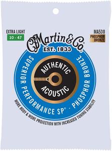 Martin MA530 Authentic Phosphor Bronze Acoustic Guitar Strings - Extra Light Limited Edition Online