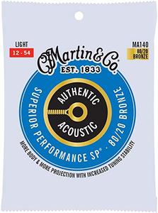 Martin MA140 Authentic 80/20 Bronze Acoustic Guitar Strings - Light Factory Outlet Cheap Pice