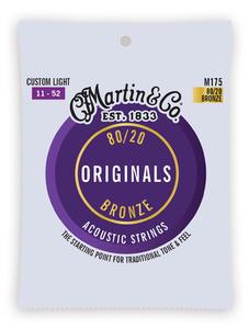 Martin M175 Traditional 80/20 Bronze Acoustic Guitar Strings - Custom Light Free Shipping Eastbay