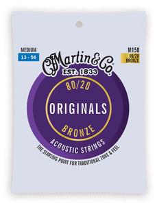 Martin M150 Traditional 80/20 Bronze Acoustic Guitar Strings - Medium With Mastercard For Sale