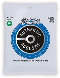 Martin MA170 Authentic 80/20 Bronze Acoustic Guitar Strings - Extra Light Big Sale Cheap Online