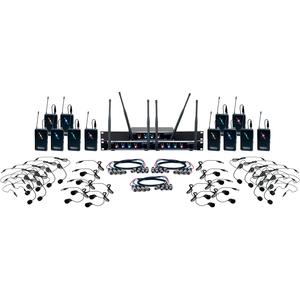VocoPro Digital-PLAY-12 UHF Wireless 12-Channel Headset/Lapel Microphone System, 902-927.2 MHz Countdown Package