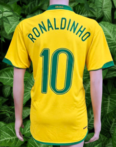 BRAZIL 2006 WORLD CUP QUATER FINALS RONALDINHO 10 HOME JERSEY NIKE SHIRT CAMISETA  X-LARGE Low Pice Sale Online