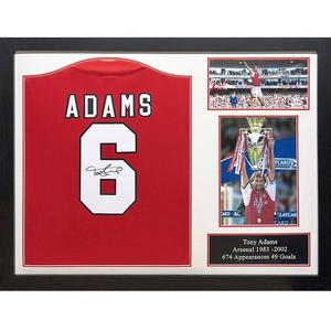 Arsenal FC Tony Adams Retro Signed Shirt (Framed) Free Shipping Real
