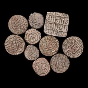 India, Miscellaneous Lot of 10 Medieval Coins - c. 1300s to 1500s CE - Medieval India Buy Cheap Best Place