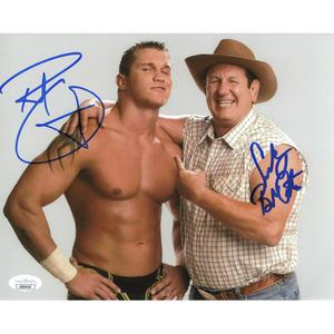 Cowboy Bob Orton and Randy Orton Father & Son 8 x 10 Promo - JSA DUAL AUTOGRAPHED Cheap Supply