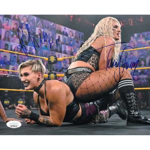 Toni Storm vs Rhea Ripley Sharpshooter 8 x 10 Promo - JSA DUAL AUTOGRAPHED Affordable Online