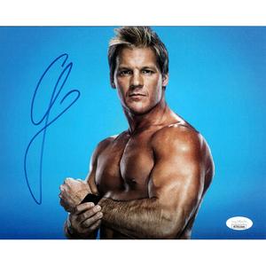 Chris Jericho Blue BG 8 x 10 Promo - JSA AUTOGRAPHED Real Online