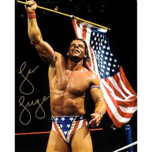 Lex Luger American Flag 8 x 10 Promo - AUTOGRAPHED Buy Cheap Find Great
