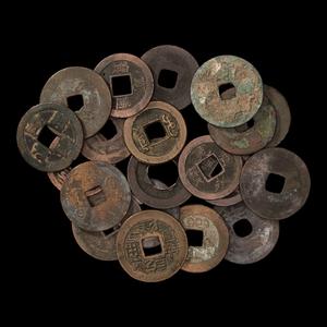 China & Japan, Lot of 20 Miscellaneous Worn Cash Coins - c. 900s to 1800s CE - Asia Store Online