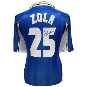 Chelsea FC 1998 UEFA Cup Winners' Cup Final Gianfranco Zola Signed Shirt Cheapest Cheap Online