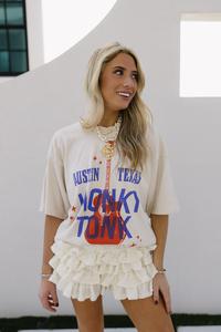 Austin Honky Tonk Oversized Jersey - Dirty White Visit New For Sale