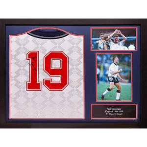 England FA 1990 Paul Gascoigne Signed Shirt (Framed) Discount Codes Really Cheap