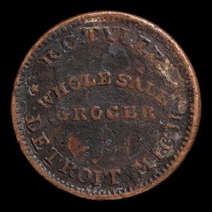 U.S. Civil War Token, Store Card, R. G. Tyler Wholesale Grocer - Undated (c. 1861 to 1865) - United States of America Free Shipping 2025