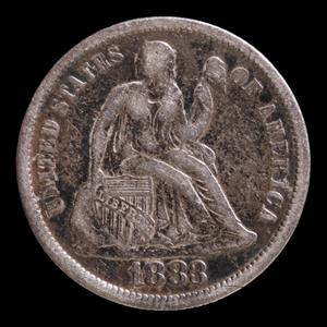 Victorian Era Love Token, Carved Onto U.S. Seated Liberty Dime - 1883 - United States of America Free Shipping Deals