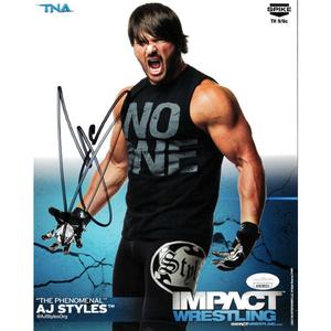 AJ Styles 2013 Original TNA Impact Wrestling 8 x 10 Promo - JSA AUTOGRAPHED How Much Cheap Online