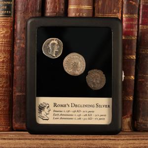 The Decline of Roman Silver, Three Coin Collection - c. 193 to 300 CE - Roman Empire Pices Cheap Pice