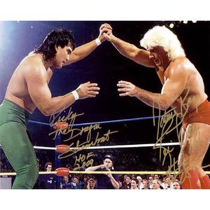 Ric Flair vs Ricky Steamboat Promo - AUTOGRAPHED Cheap Free Shipping