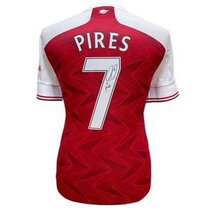 Arsenal FC Robert Pires Signed Shirt Shipping Discount Authentic