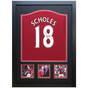 Manchester United Paul Scholes Signed Shirt (Framed) Discount Professional