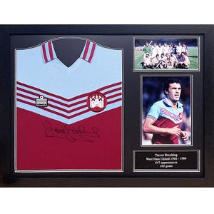 West Ham United FC 1980 Trevor Brooking Signed Shirt (Framed) Buy Cheap Big Discount