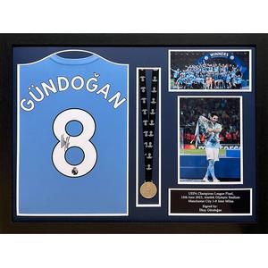 Manchester City FC Ilkay Gundogan Signed Shirt & Medal (Framed) Cheap Sale Sast