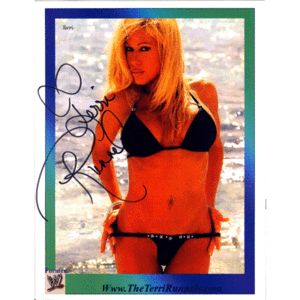 Terri Runnels Autographed Photo - Black Bikini Very Cheap Pice