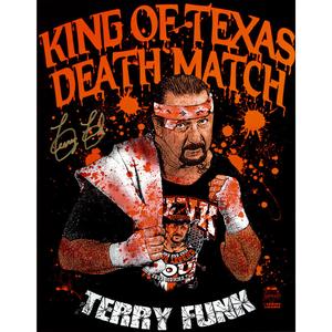 Terry Funk 11x14 Print - JSA AUTOGRAPHED Outlet Hot Sale