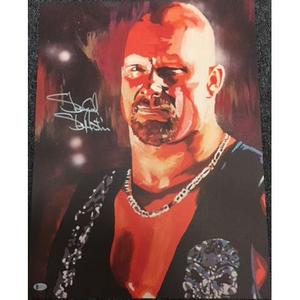 Stone Cold Steve Austin 18x24 Print - AUTOGRAPHED Free Shipping View