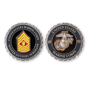 USMC Master Gunnery Sergeant Rank Challenge Coin Free Shipping Sast