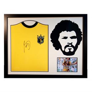 Brazil Socrates Signed Shirt Framed Visit New Sale Online