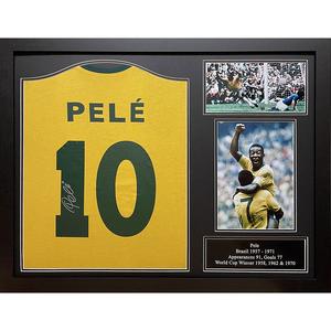 Brazil 1970 Pele Signed Shirt (Framed) Low Pice Fee Shipping For Sale