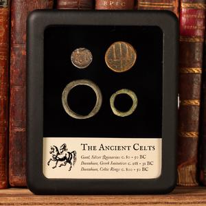 Ancient Celtic Collection, Four Pieces of Currency - c. 800 to 31 BCE - Europe Countdown Package