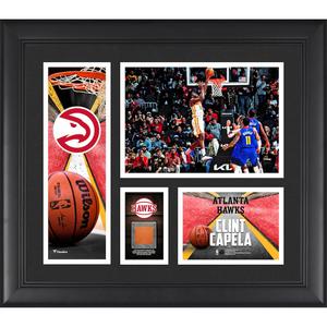 Fanatics Clint Capela Hawks Framed Player Collage with a Piece of Team-Used Basketball New Arrival For Sale