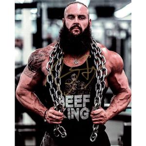 Braun Strowman Promo - AUTOGRAPHED Clearance Geniue Stockist