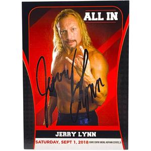 Jerry Lynn All In Trading Card-Autographed Free Shipping Sast