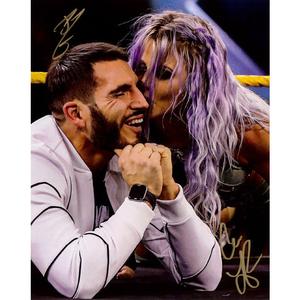 Johnny Gargano and Candice LeRae Promo - AUTOGRAPHED Clearance Best Seller