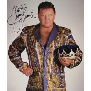 Jerry Lawler Holding Crown 8 x 9.25 Promo - AUTOGRAPHED Browse For Sale