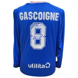 Rangers FC Paul Gascoigne Signed Shirt Free Shipping With Credit Card