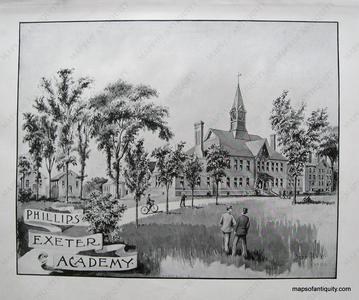 1892 - Phillips Exeter Academy (NH) - Antique Print Free Shipping Top Quality
