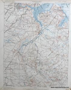 1905 - New Brunswick New Jersey Antique Map Topo Map - NJ - Antique Map Find Great For Sale