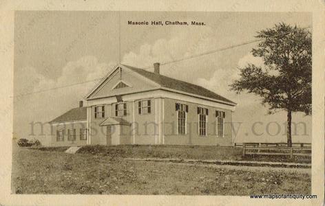 1915 - Masonic Hall, Chatham, Mass. - Postcard - Antique Cheap Pice Buy Discount
