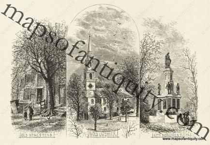 1872 - Providence and Vicinity Title Page - Antique Print Shop For Cheap Pice