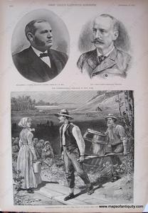 1891 - Cranberry Picking on Cape Cod - Antique Print Free Shipping Tumblr
