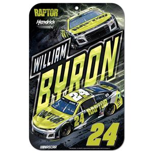William Byron 2025 Raptor #24 11x17 Plastic Sign Outlet Footaction